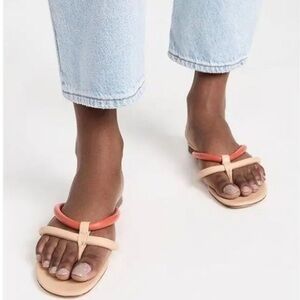 🌹MANSUR GAVRIEL🌹 Filo Flip Flops Sandals Sand/Papaya Size: 35.5